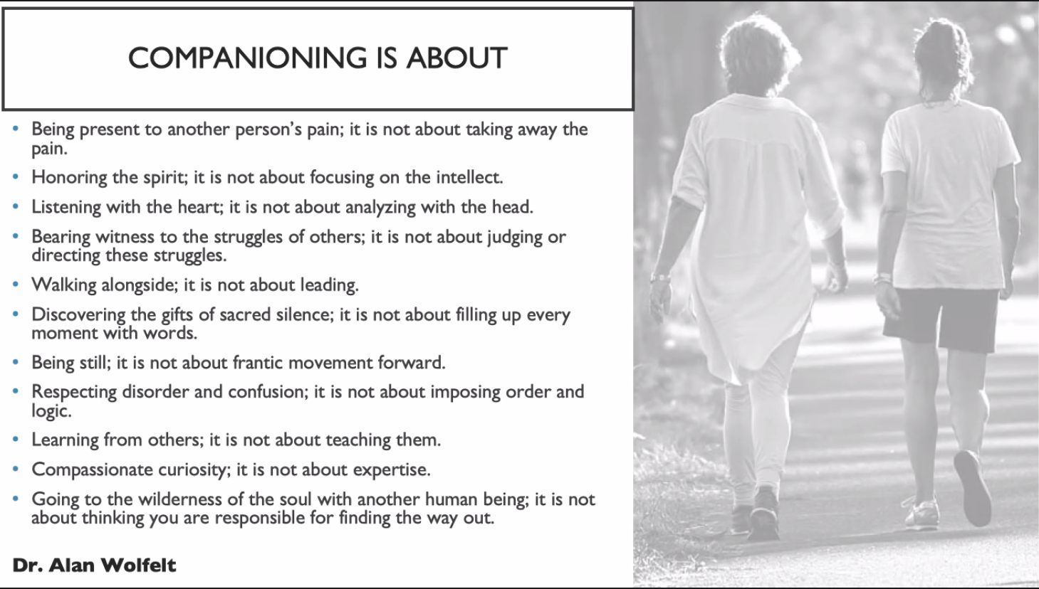 companioning is about ….