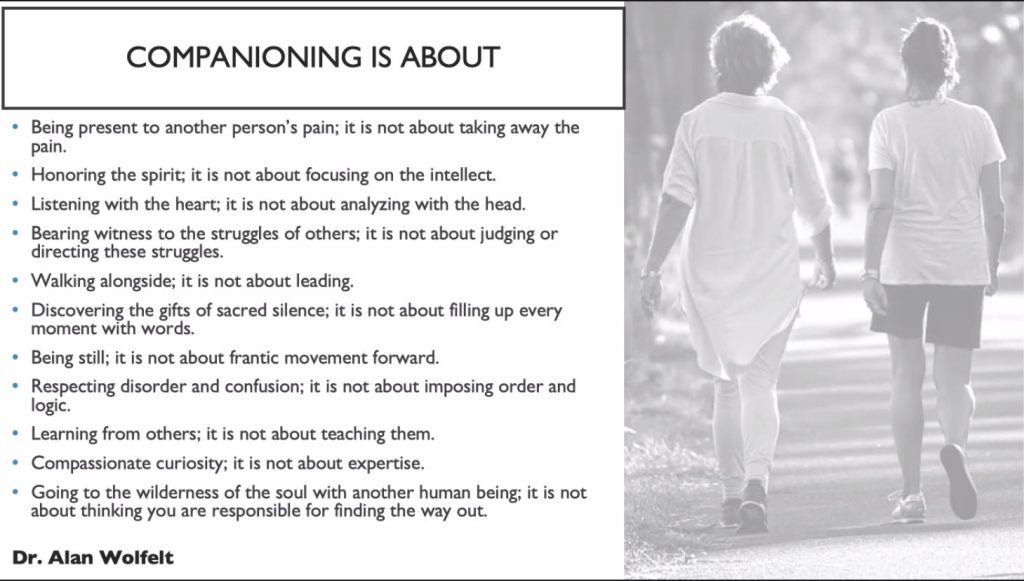 companioning is about ….